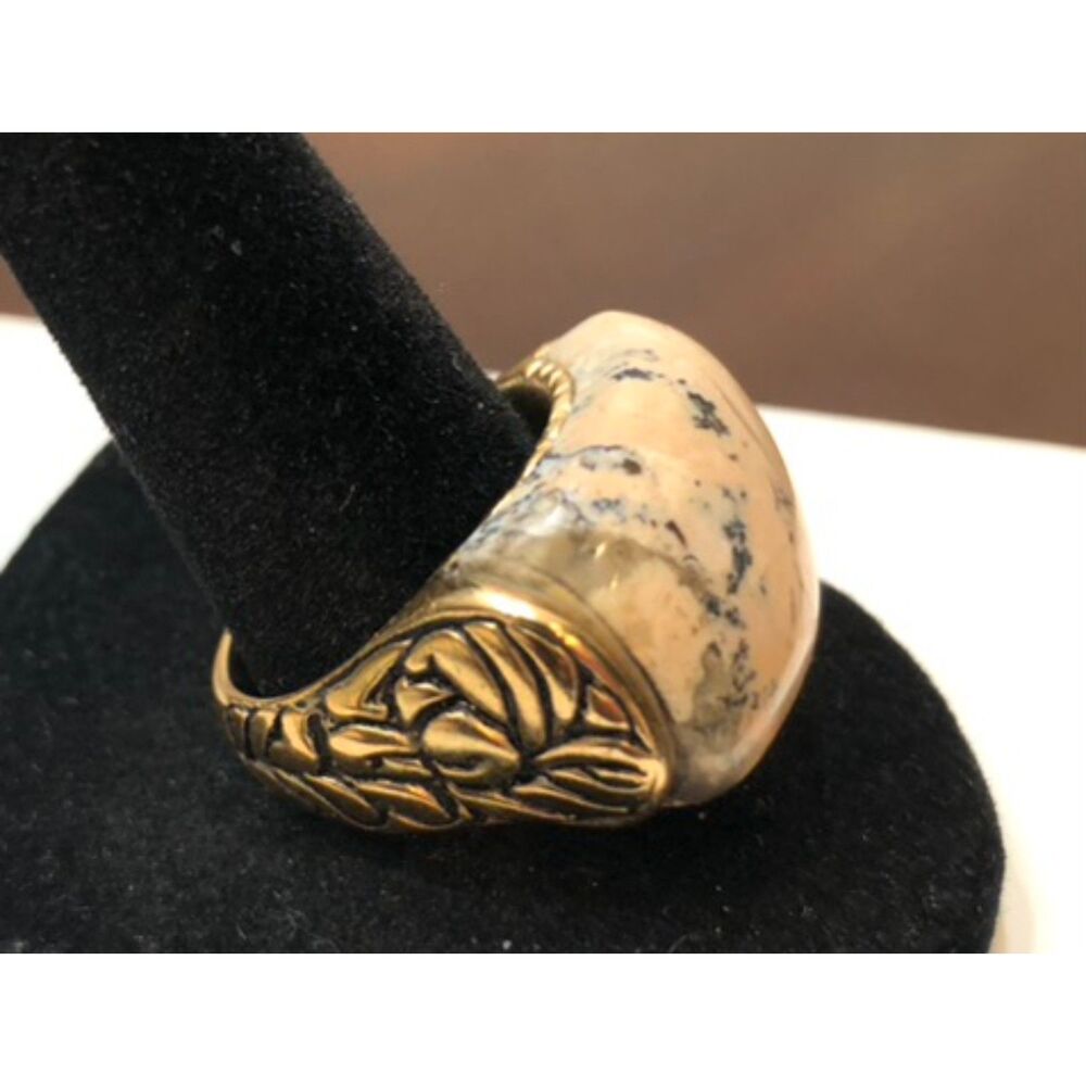Studio Barse  Gold Tone White Howlite Statement Ring - Picture 7 of 7